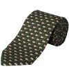 Olive Double Duck Wool Printed Tie
