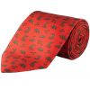 Red and Green Silent Hunter Printed Silk Tie