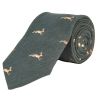 Sage March Hare Woven Wool and Silk Tie