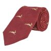 Red Brick March Hare Woven Wool and Silk Tie