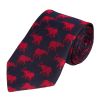 Navy Elephant Silk Tie 