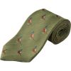 Moss Green Pheasant Woven Wool Silk Tie 