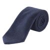Navy Herringbone Cashmere Tie