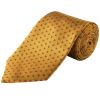 Gold Red Micro Fox Woven Silk Tie 