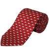 Red Double Duck Wool Printed Tie