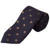 Navy Boar Woven Silk Tie