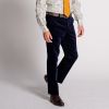Navy Blue Needlecord Trousers