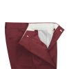 Garnet Red Flat Front Chino Trousers