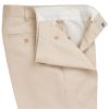 Cream Flat Front Chino Trousers