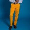 Button Fly Gold Chino Trousers