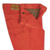 Rich Red Garnet Cotton Twill Jeans