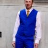 Royal Blue Bambridge Linen Waistcoat