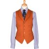 Orange Rust Collared Doeskin Waistcoat