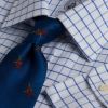 White Blue Check Brushed Oxford Shirt 