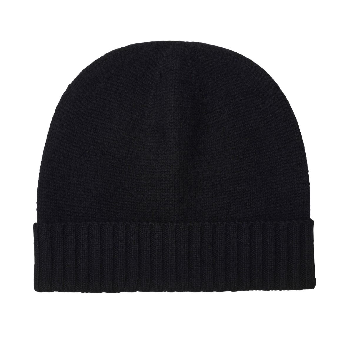Black 4 Ply Cashmere Beanie Hat | Men's Country Clothing | Cordings