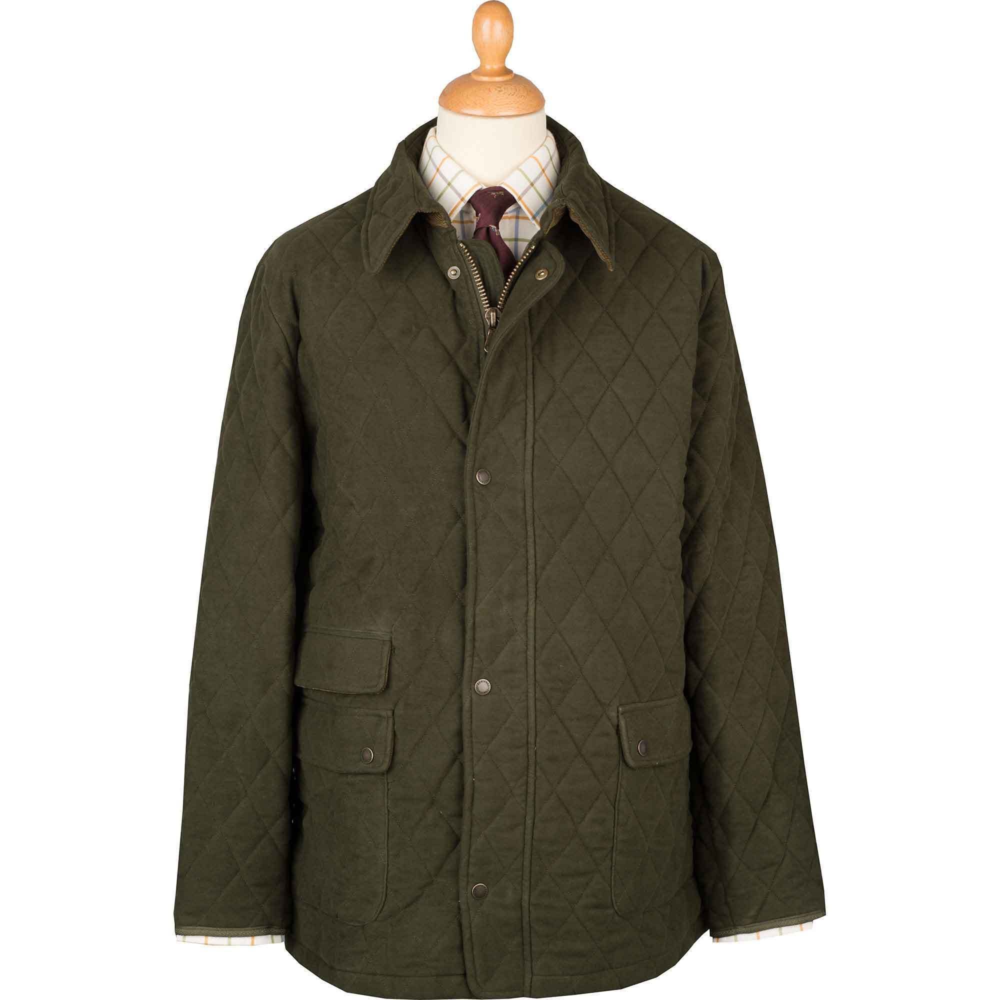 Olive Green Moleskin Paddock Jacket | Men's Country Clothing | Cordings