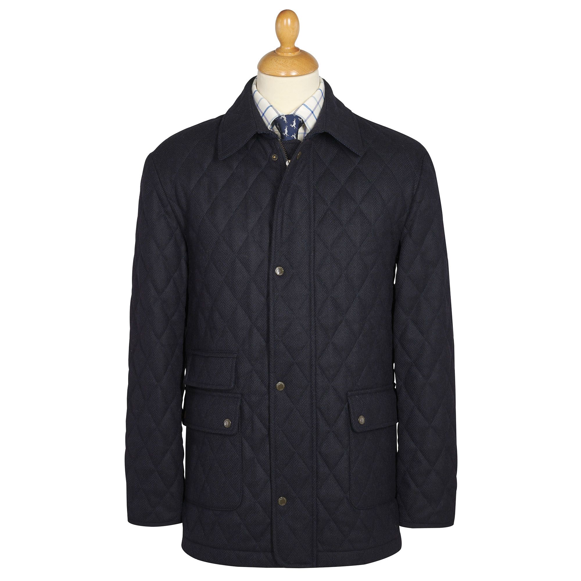 Navy Shetland Tweed Paddock Jacket | Men's Country Clothing | Cordings