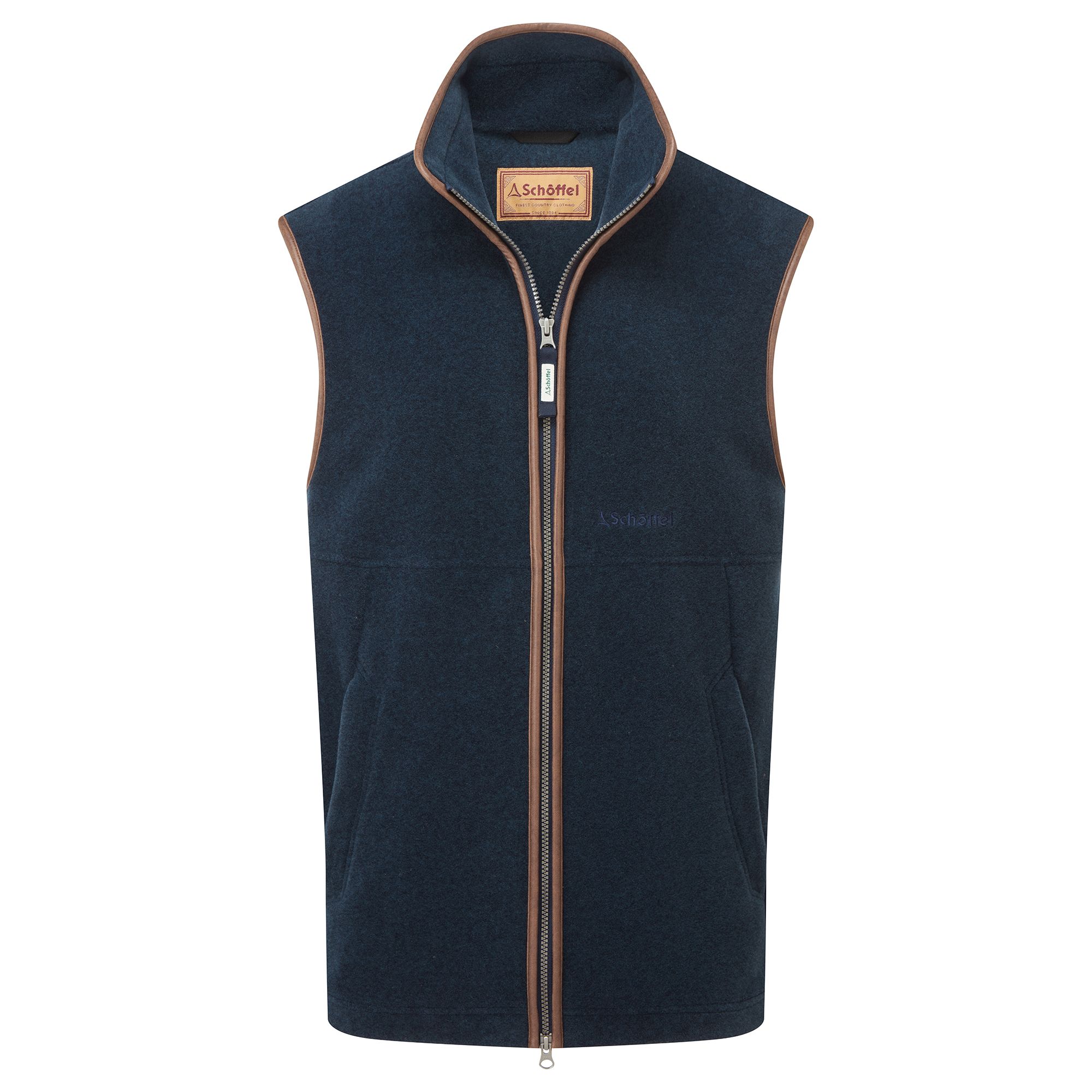 Schoffel Petrol Blue Oakham Fleece Gilet | Men's Country Clothing ...