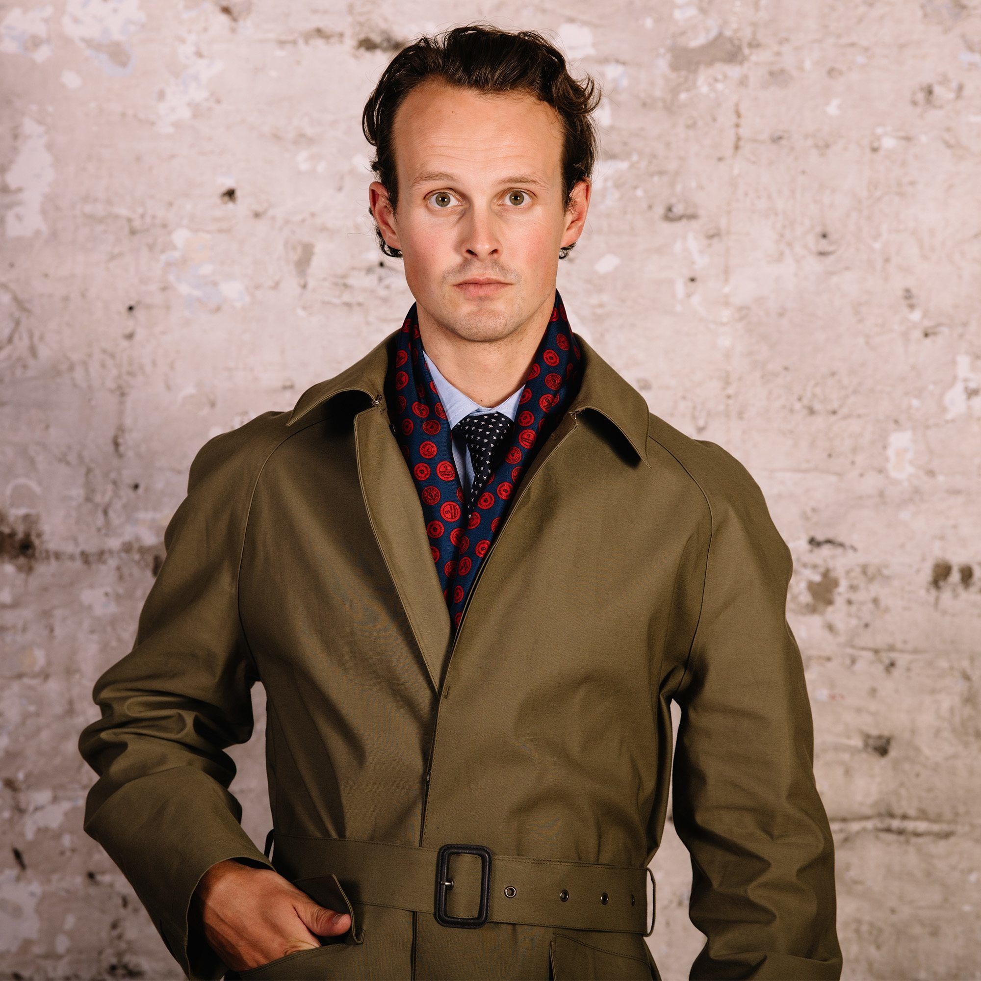 Khaki Hampton Mackintosh Raincoat | Men's Country Clothing | Cordings