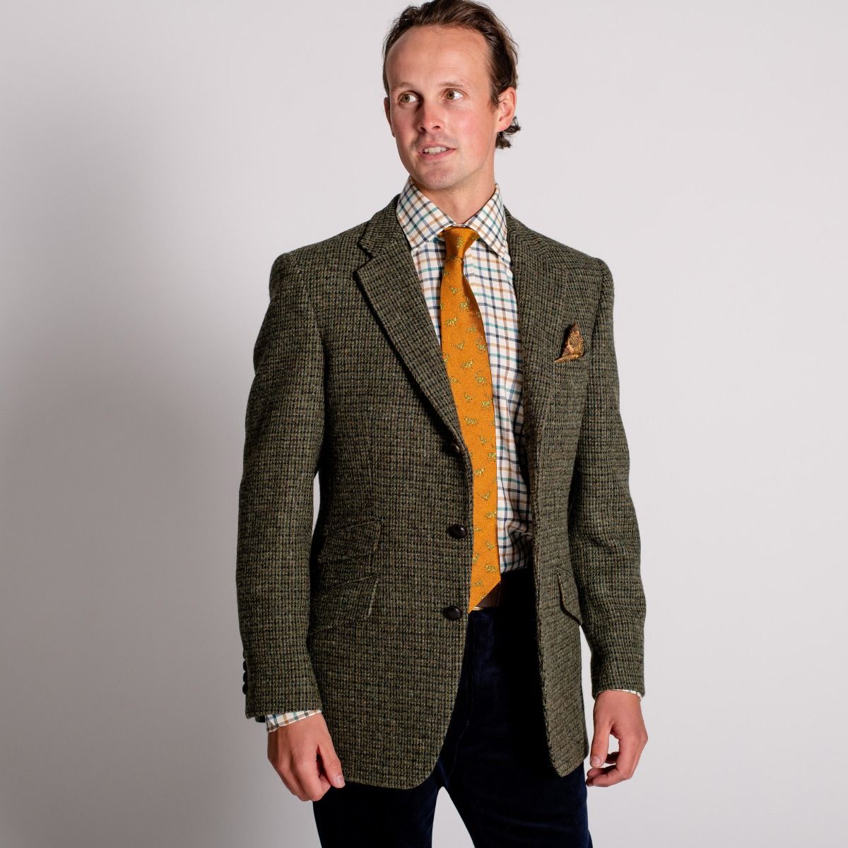 Green Callanish Harris Tweed Jacket | Men's Country Clothing | Cordings