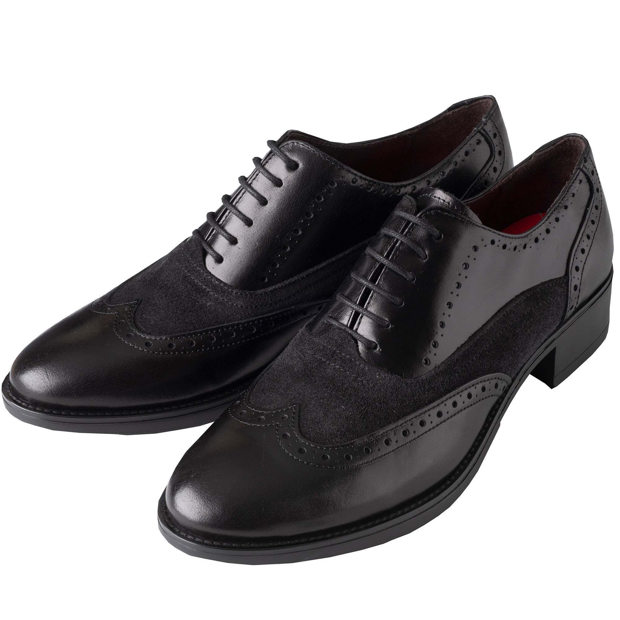 black leather brogue shoes