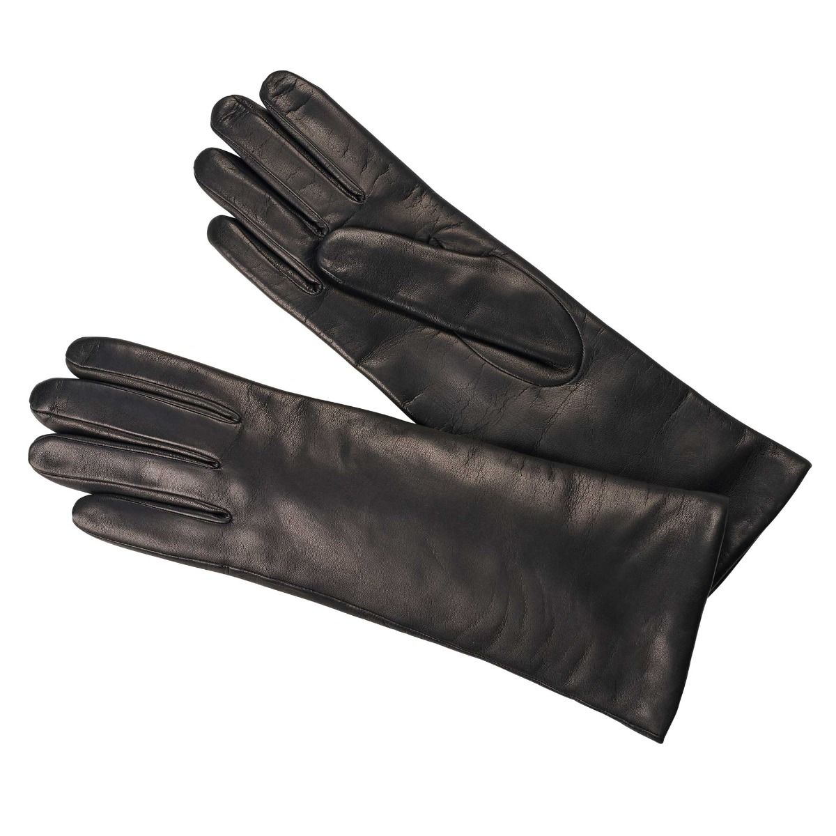 Black Nappa Leather Long Cuff Glove | Ladies Country Clothing | Cordings