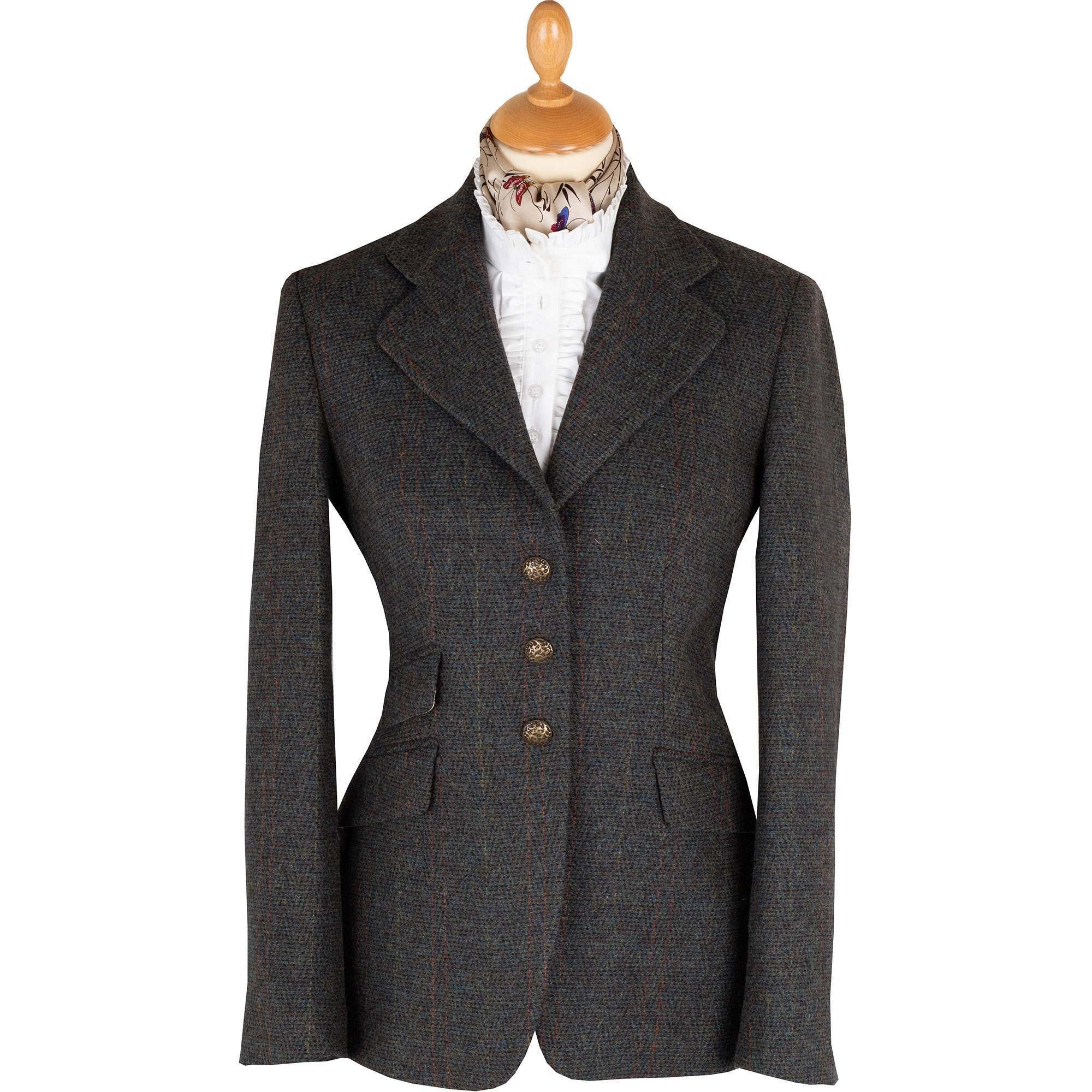 Blue T.ba Tweed Double Vent Jacket | Ladies Country Clothing | Cordings