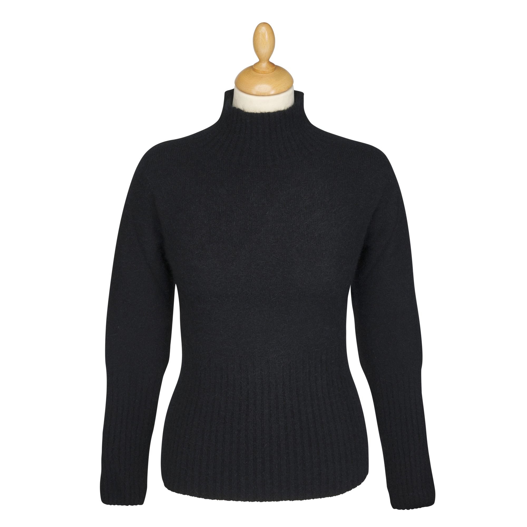 Black Possum Turtleneck Sweater
