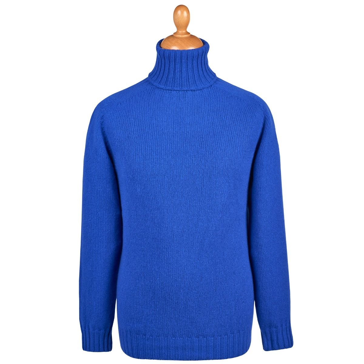 Bright Blue Geelong Roll Neck Jumper | Men's Country Clothing | Cordings