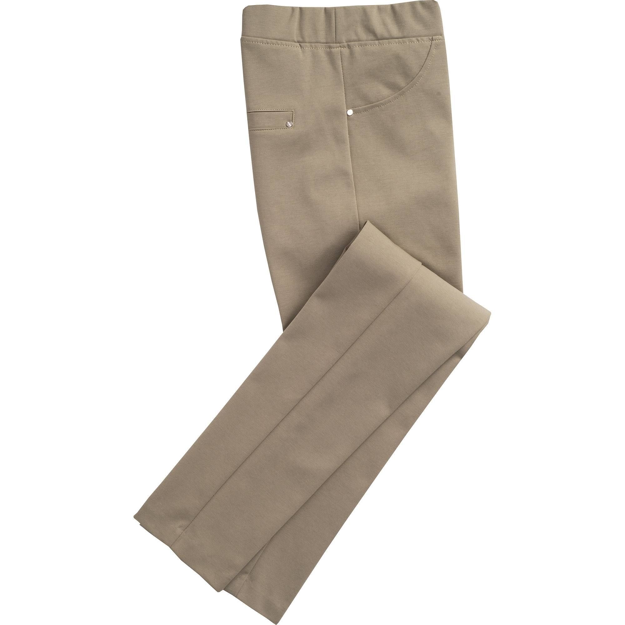 FTCayanz Women's Corduroy Cotton Trousers Elastic Waist Casual Pants Trousers