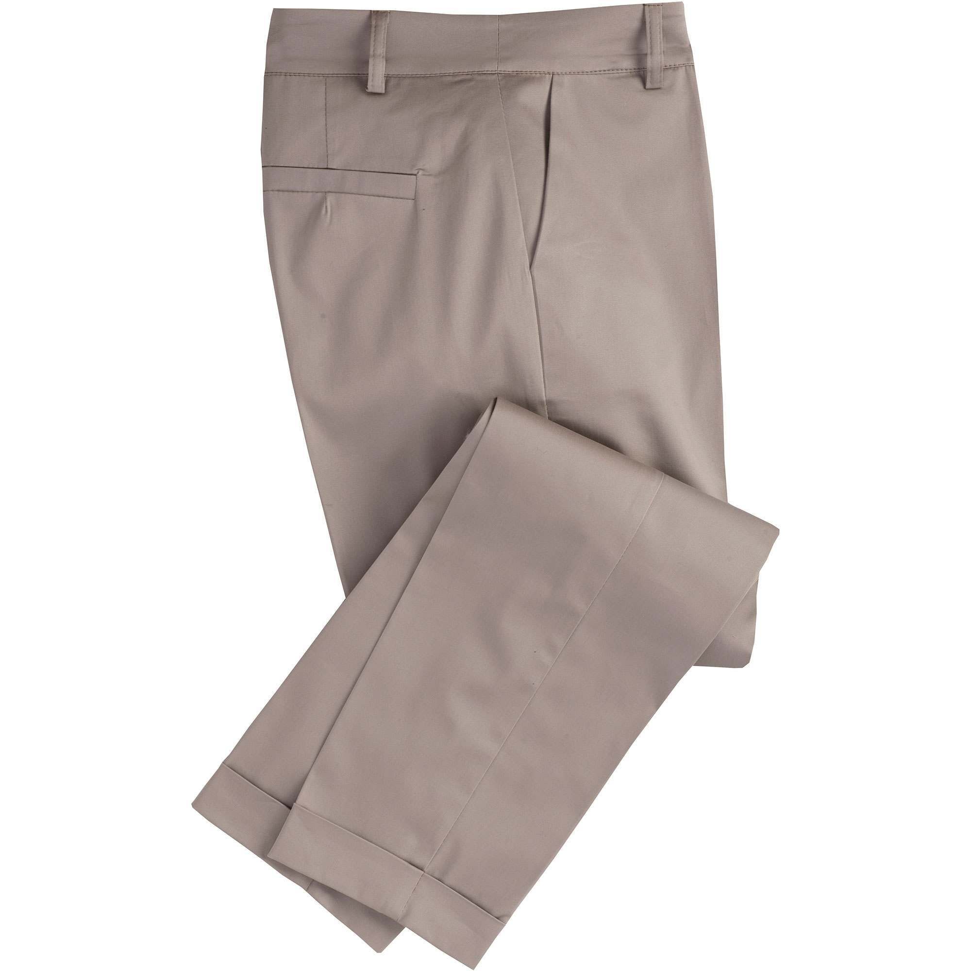 Taupe Cotton Stretch Crop Trousers | Cordings