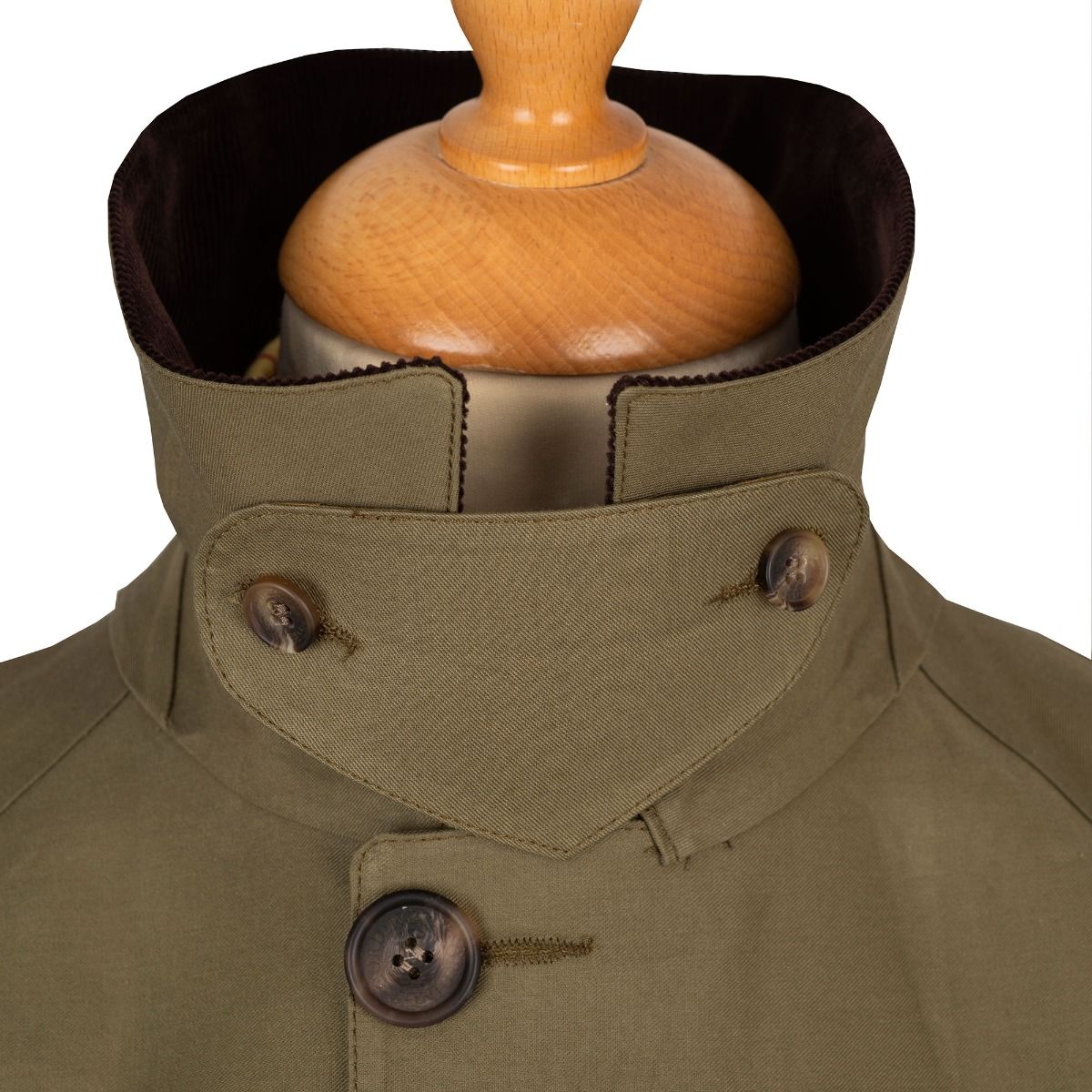 Khaki Huntsman Mackintosh with Corduroy Collar | Men's Country Clothing ...