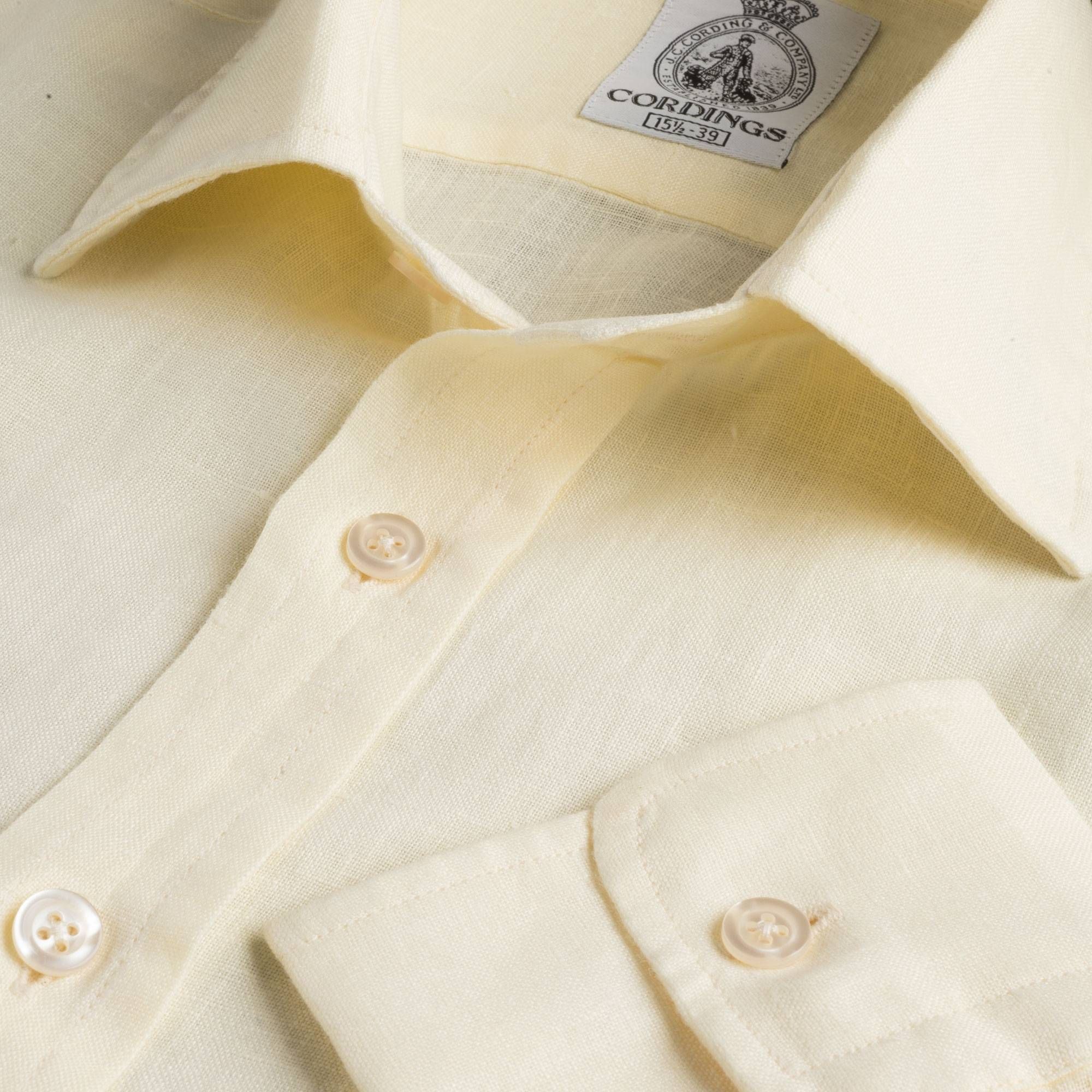 Smileyth Men Cotton Linen Vintage Shirts Long Sleeve Solid Color Button-Down Top Blouse 