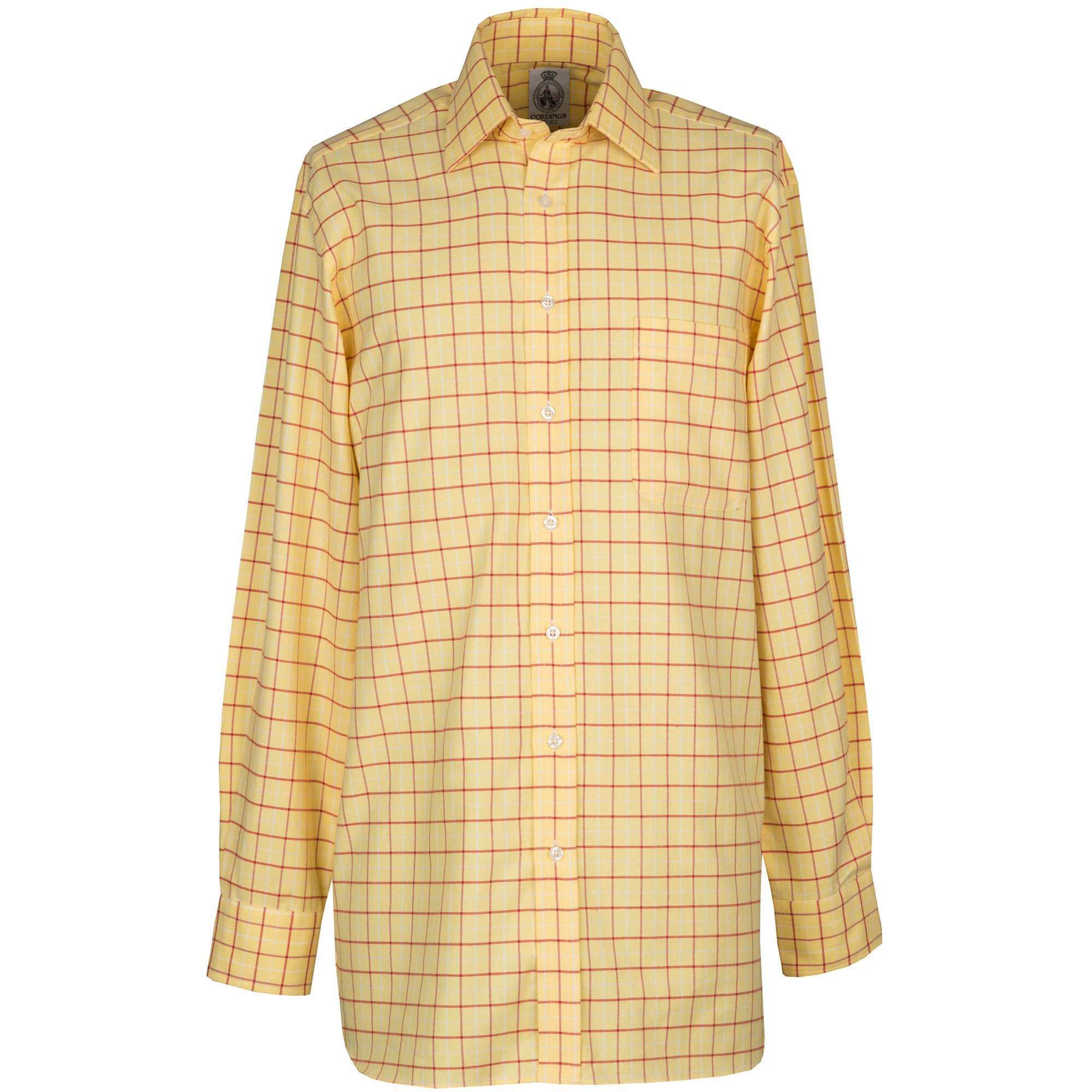 Yellow and Red Check Medium Tattersall Shirt | Men's Country Clothing ...