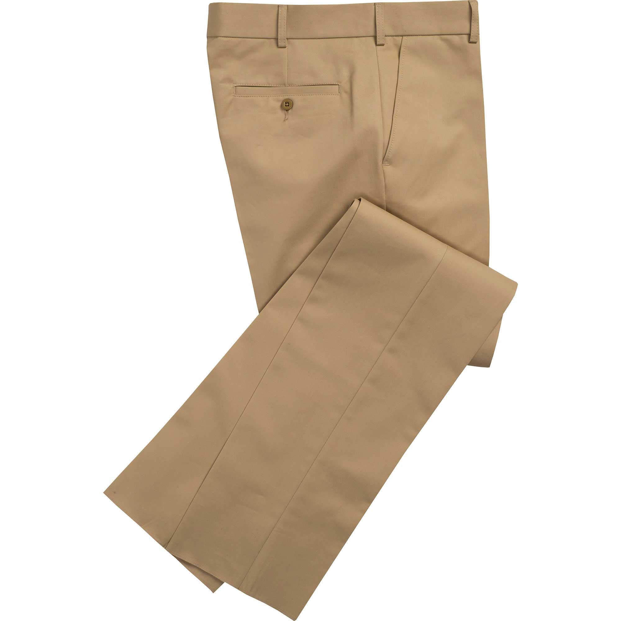 Gold Flat Front Chino Trousers | Men's Country Clothing | Cordings