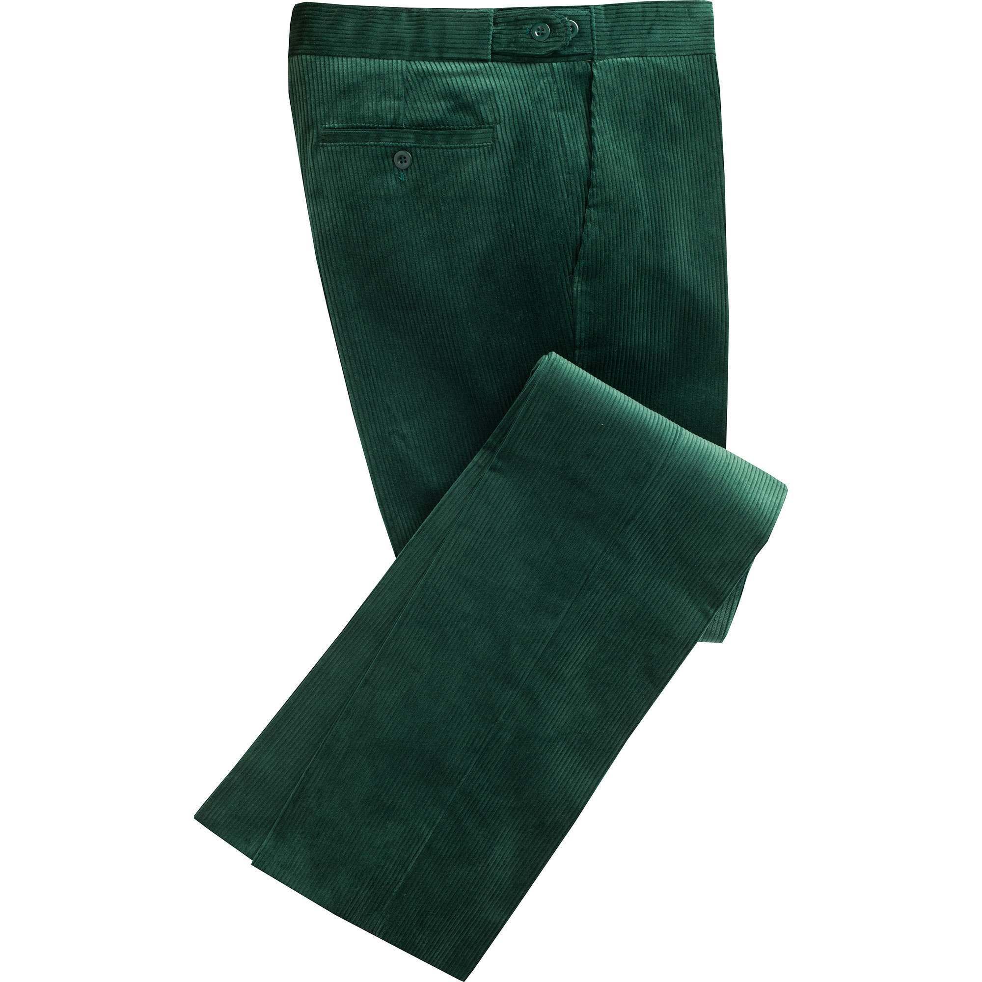Bottle Green Corduroy Trousers | Men's 