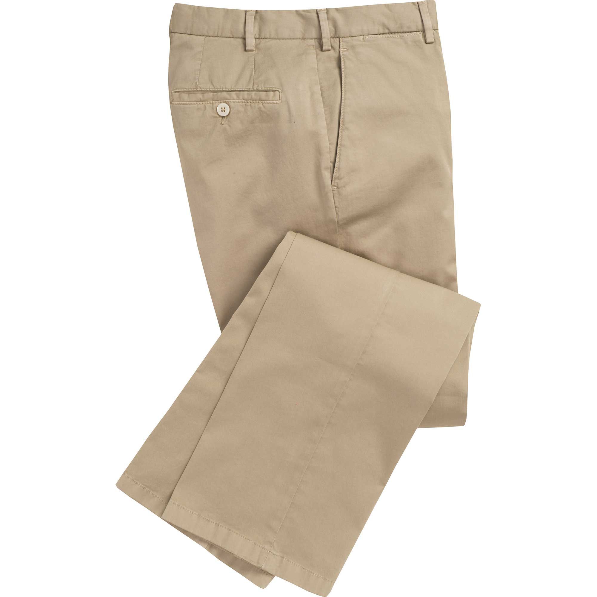 Khaki Summer Gabardine Trousers | Men's Country Clothing | Cordings