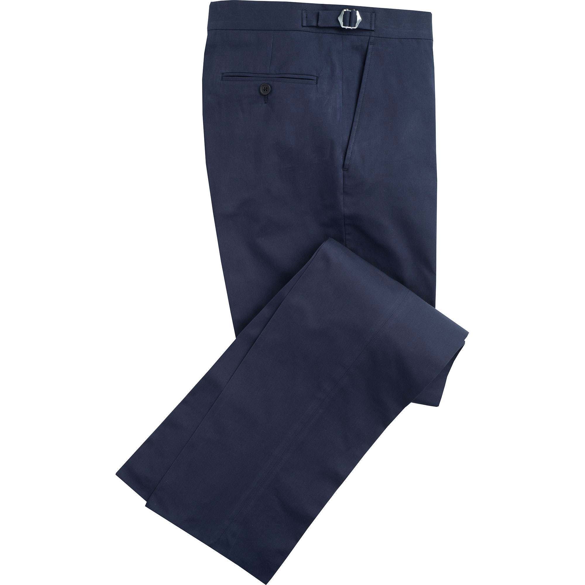 Navy Cotton Parade Fine Drill Trousers | Men's Country Clothing | Cordings