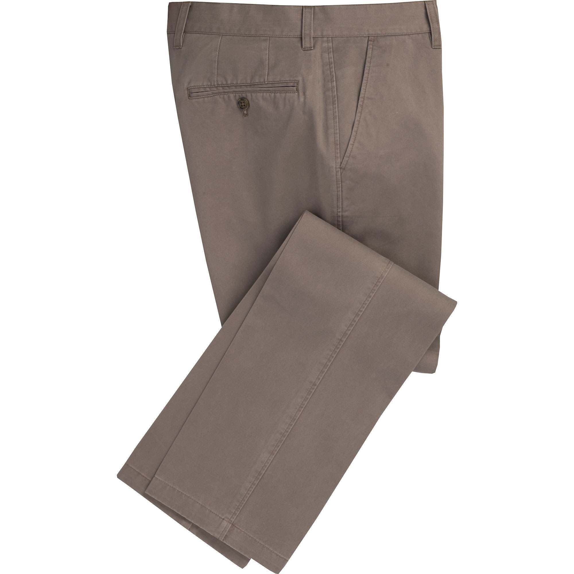 Light Taupe Brown Washed Twill Trousers | Men's Country Clothing | Cordings