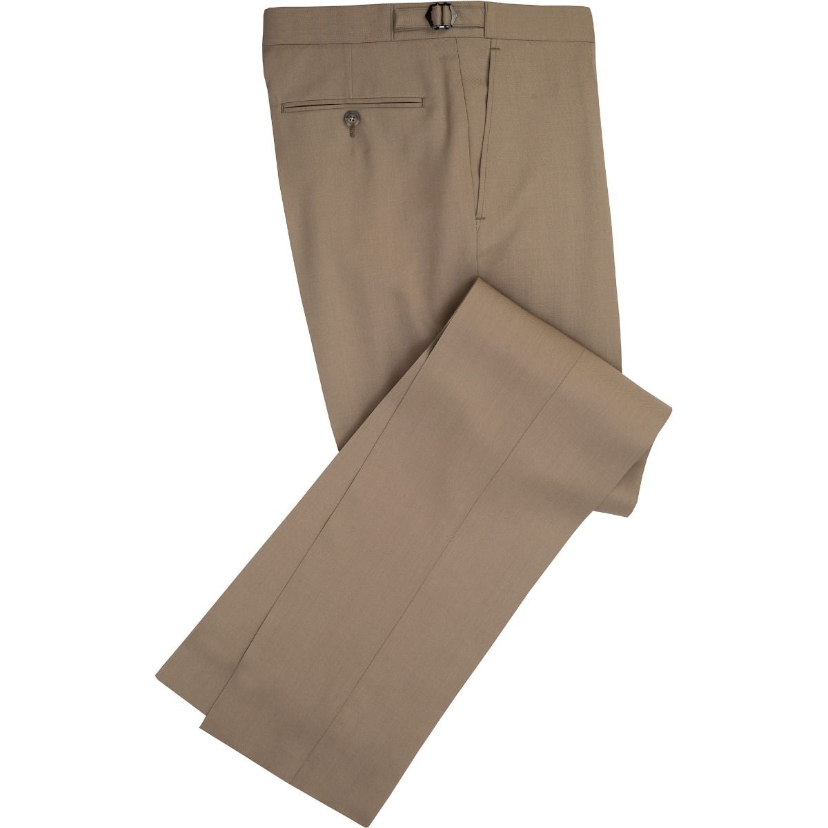 Taupe Wool Gabardine Trousers | Men's Country Clothing | Cordings