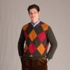 Argyle V-Neck Jumper