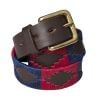 Red Navy Argentinian Polo Belt