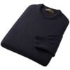 Navy Blue Lambswool Crewneck Jumper