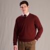 Russet Lambswool V-Neck Jumper