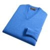 Aqua Blue Lambswool V-Neck Jumper