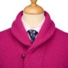 Berry Pink 4 Ply Lambswool Cardigan