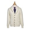 White 4 Ply Lambswool Cardigan