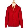 Red 4 Ply Lambswool Cardigan