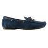 Blue Suede Deck Loafers