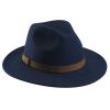 Navy Classic Wool Fedora